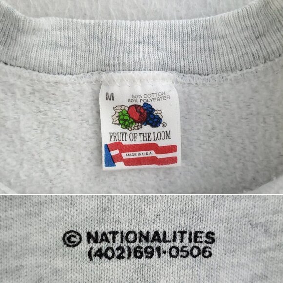 Svensk Swedish Vintage Sweatshirt Crewneck Sweden Heritage Graphic Made USA Med. - Picture 3 of 12